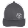 Casquette de couleur grise et blanche avec un petit logo