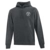 Coton ouaté de couleur gris avec un logo au coeur
