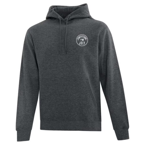 Coton ouaté de couleur gris avec un logo au coeur
