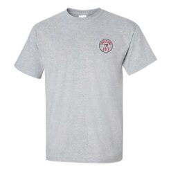 T-shirt de couleur gris avec un logo au coeur