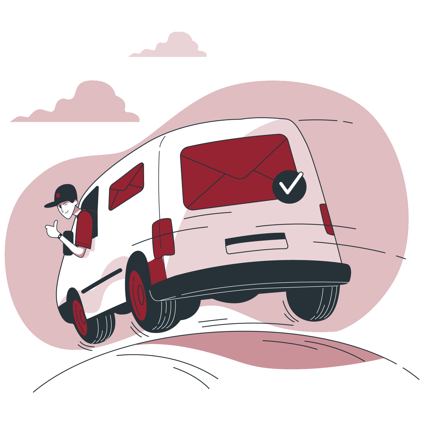 Logo d'un livrer dans un camion de livraison